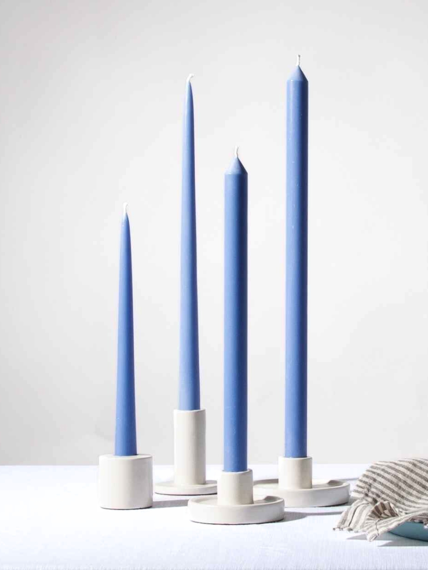 Dusty Blue 30cm Dinner Candle, Pack of 4