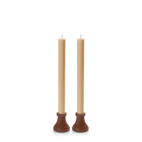 Chocolate and Toffee Portofino Dinner Candle, Pack of 2
