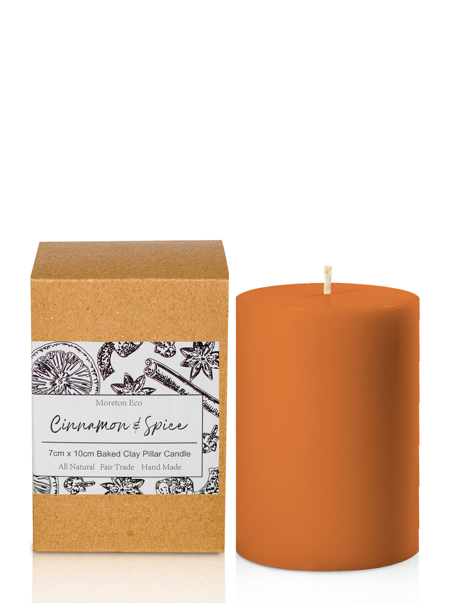 Moreton Eco Pillar - Cinnamon and Spice