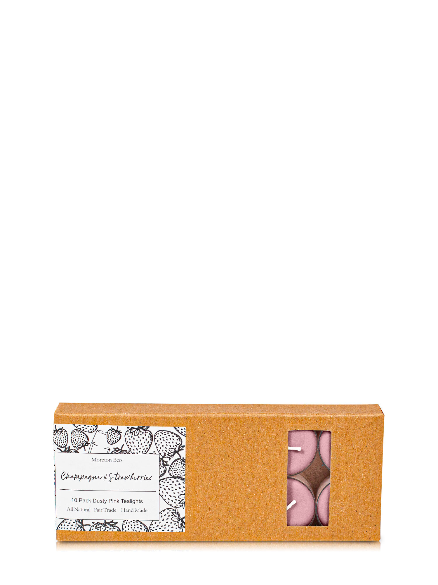 Moreton Eco Tealight Pack - Champagne and Strawberry