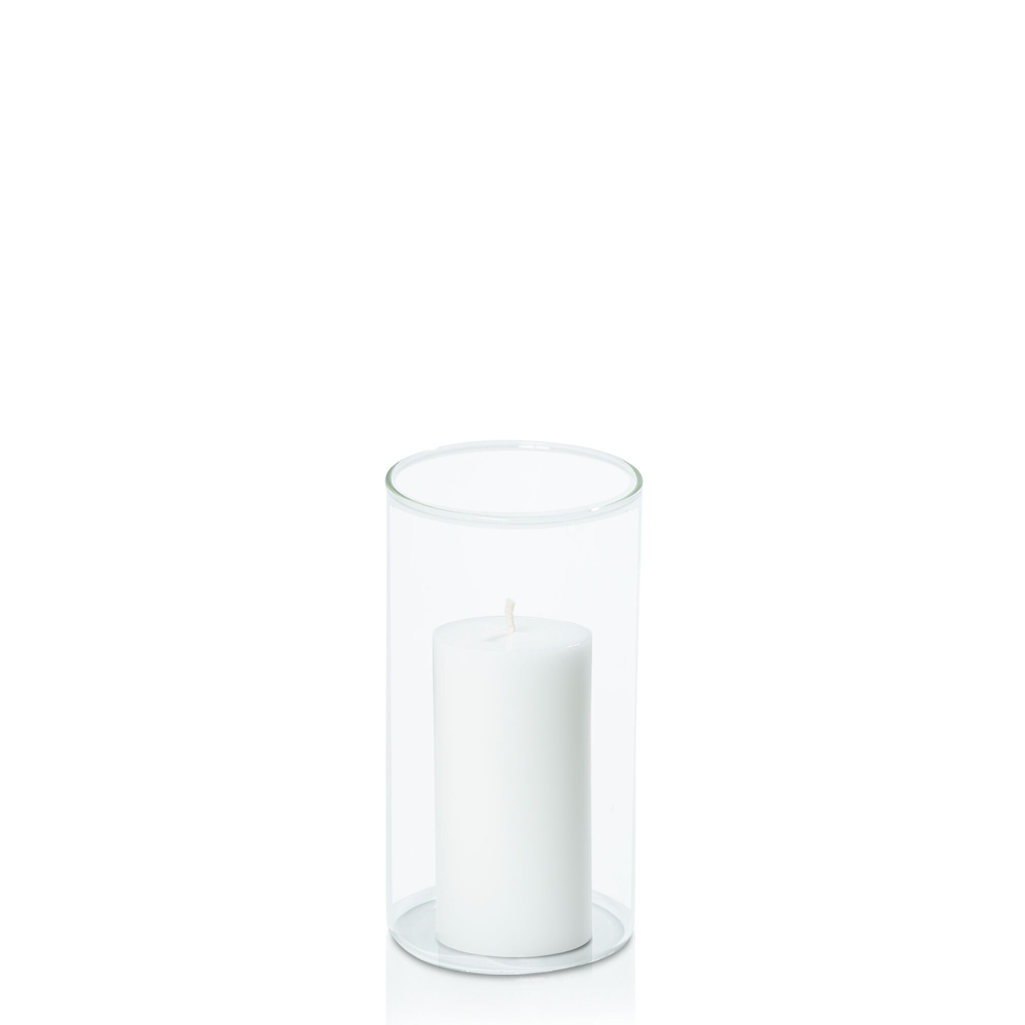 5cm x 10cm Moreton Eco Pillar in 8cm x 15cm Glass