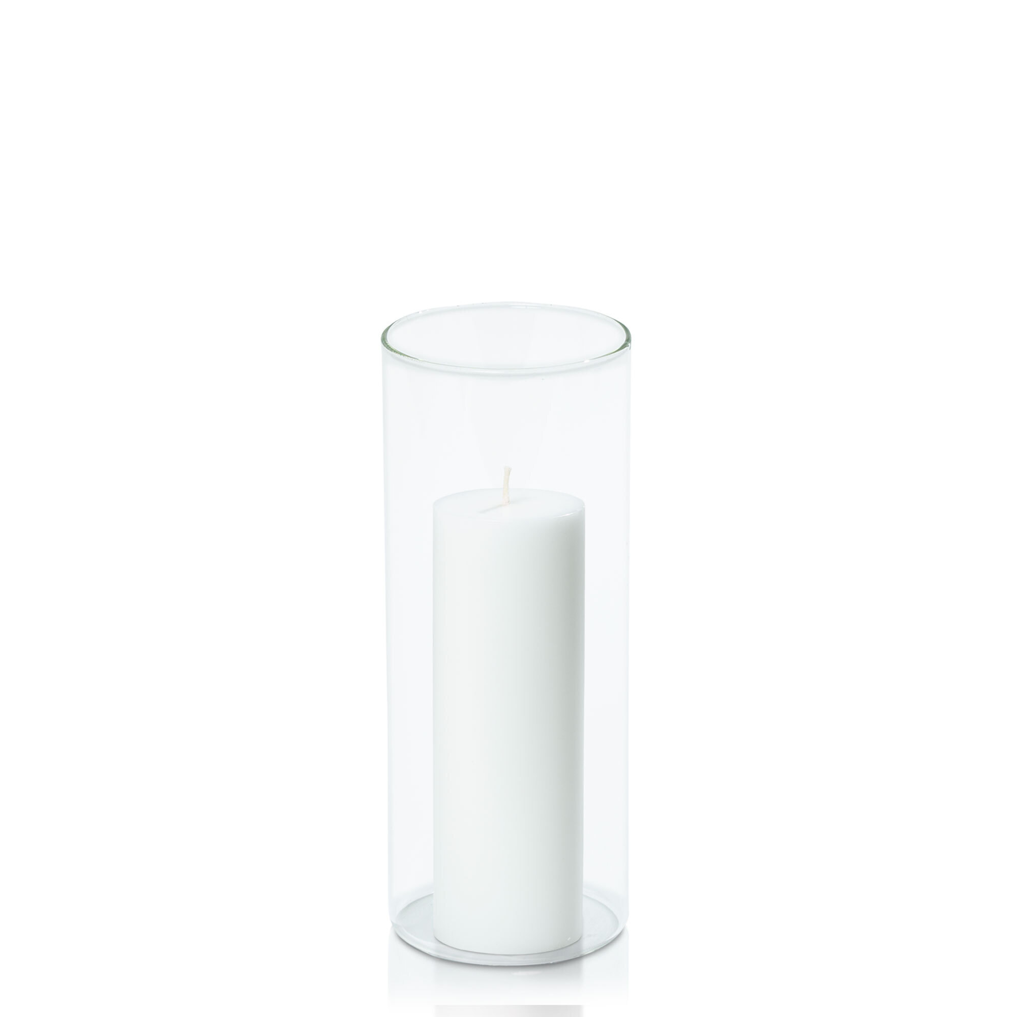 5cm x 15cm Moreton Eco Pillar in 8cm x 20cm Glass