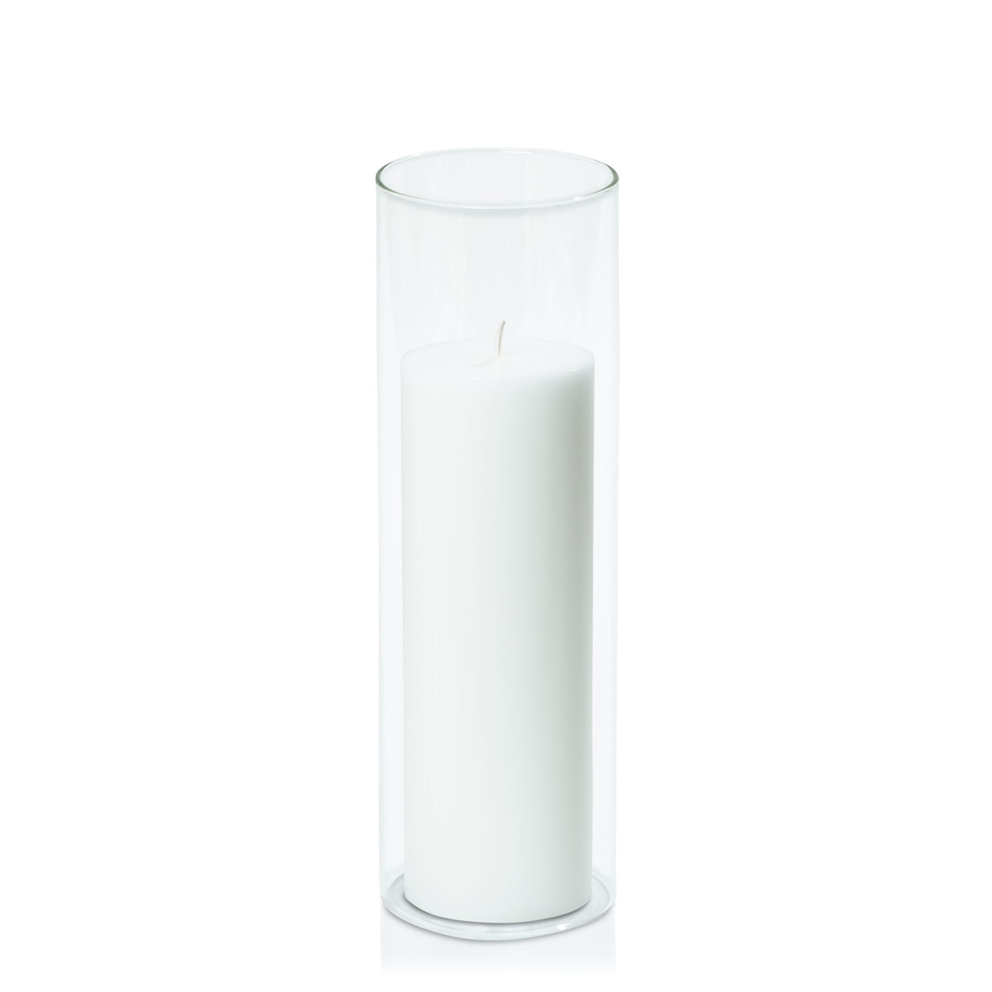 7cm x 20cm Moreton Eco Pillar in 8cm x 25cm Glass