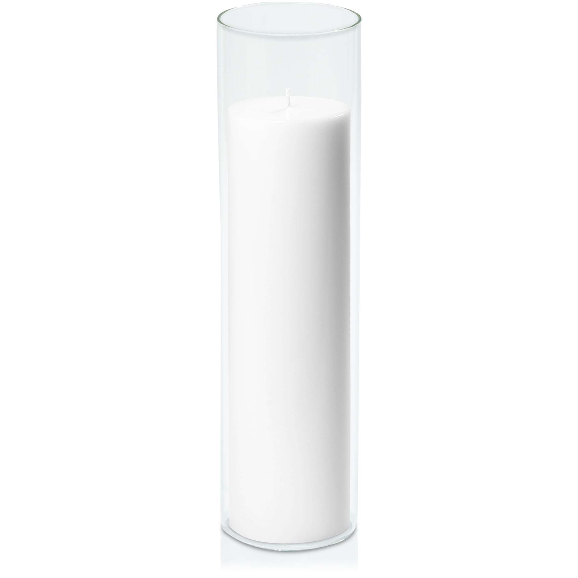 7cm x 25cm Moreton Eco Pillar in 8cm x 30cm Glass