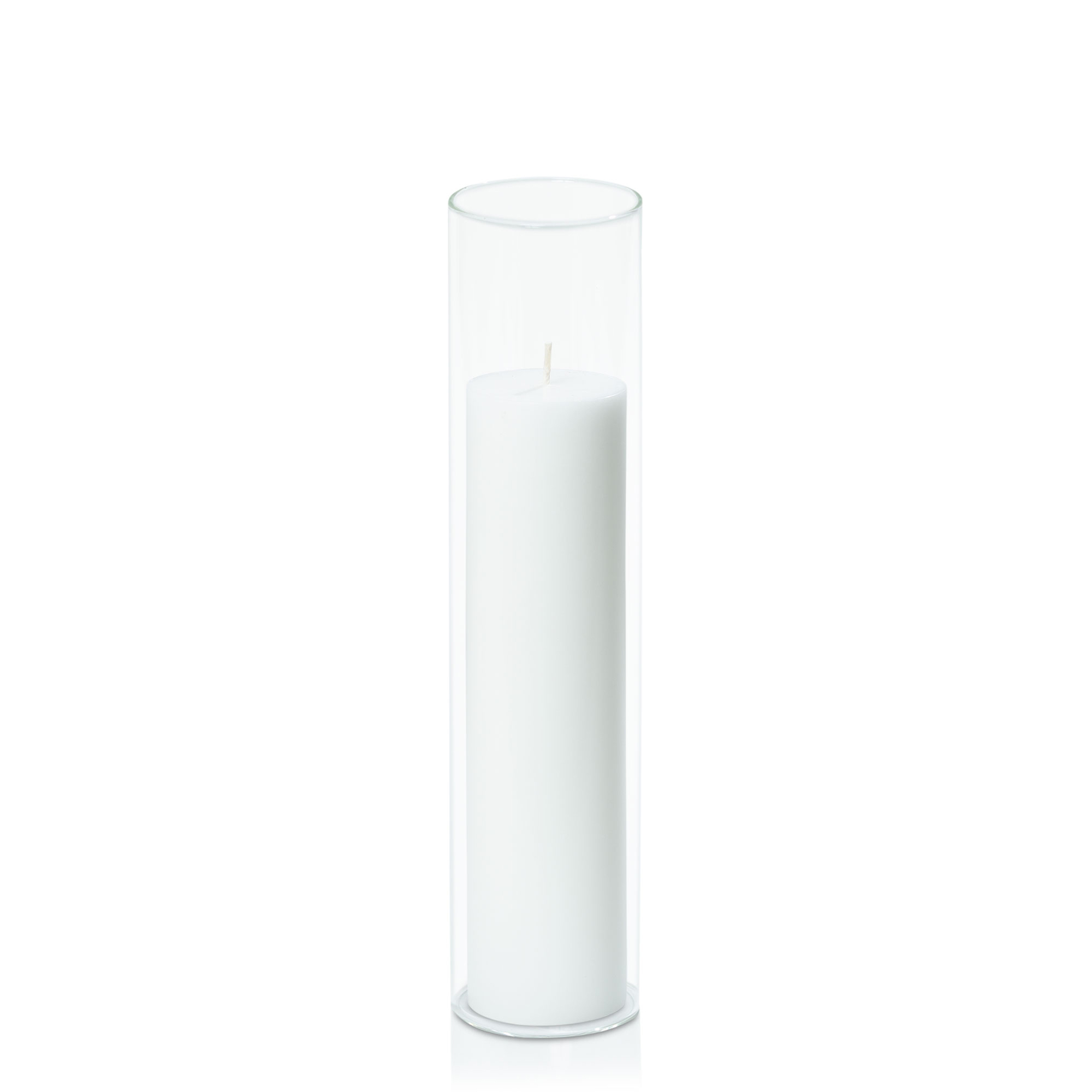 5cm x 20cm Moreton Eco Pillar in 5.8cm x 25cm Glass