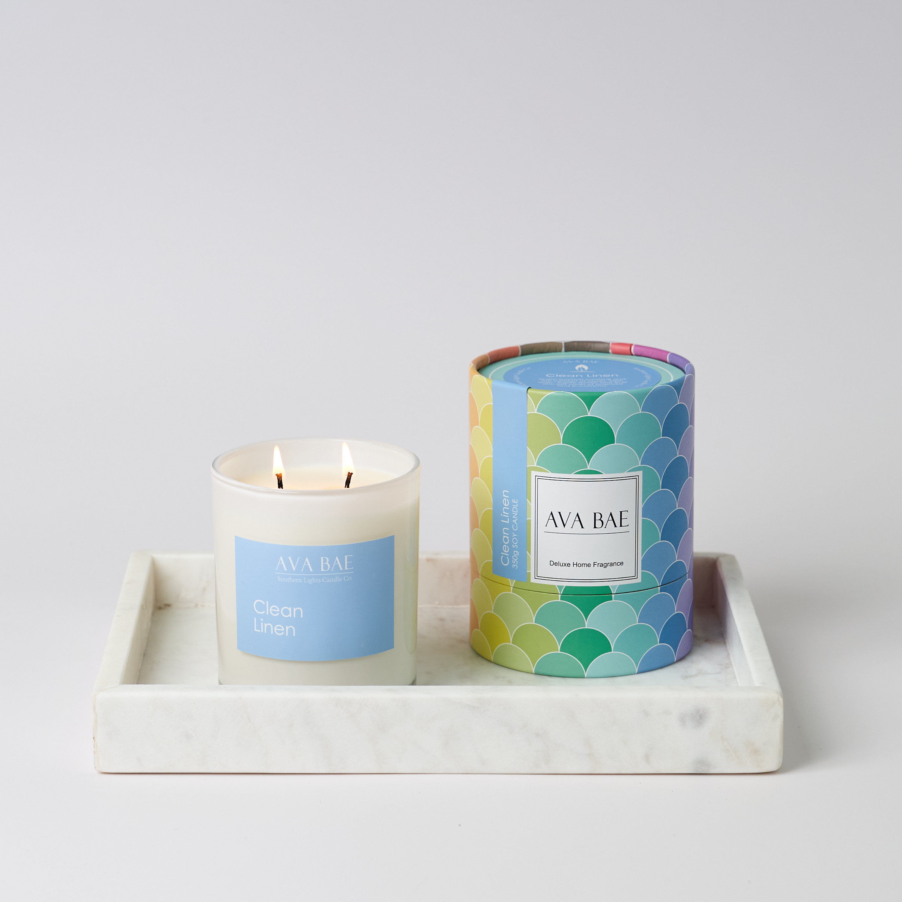 Ava Bae Soy Candle 350g - Clean Linen