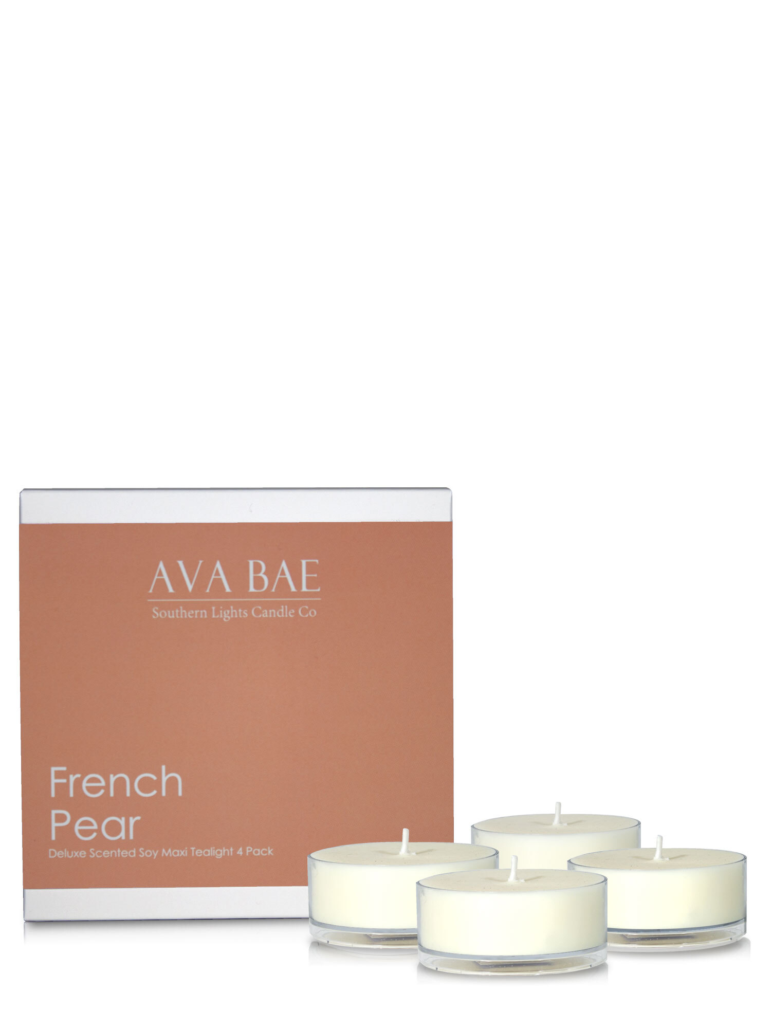 Ava Bae Soy Maxi Tealight Pack - French Pear