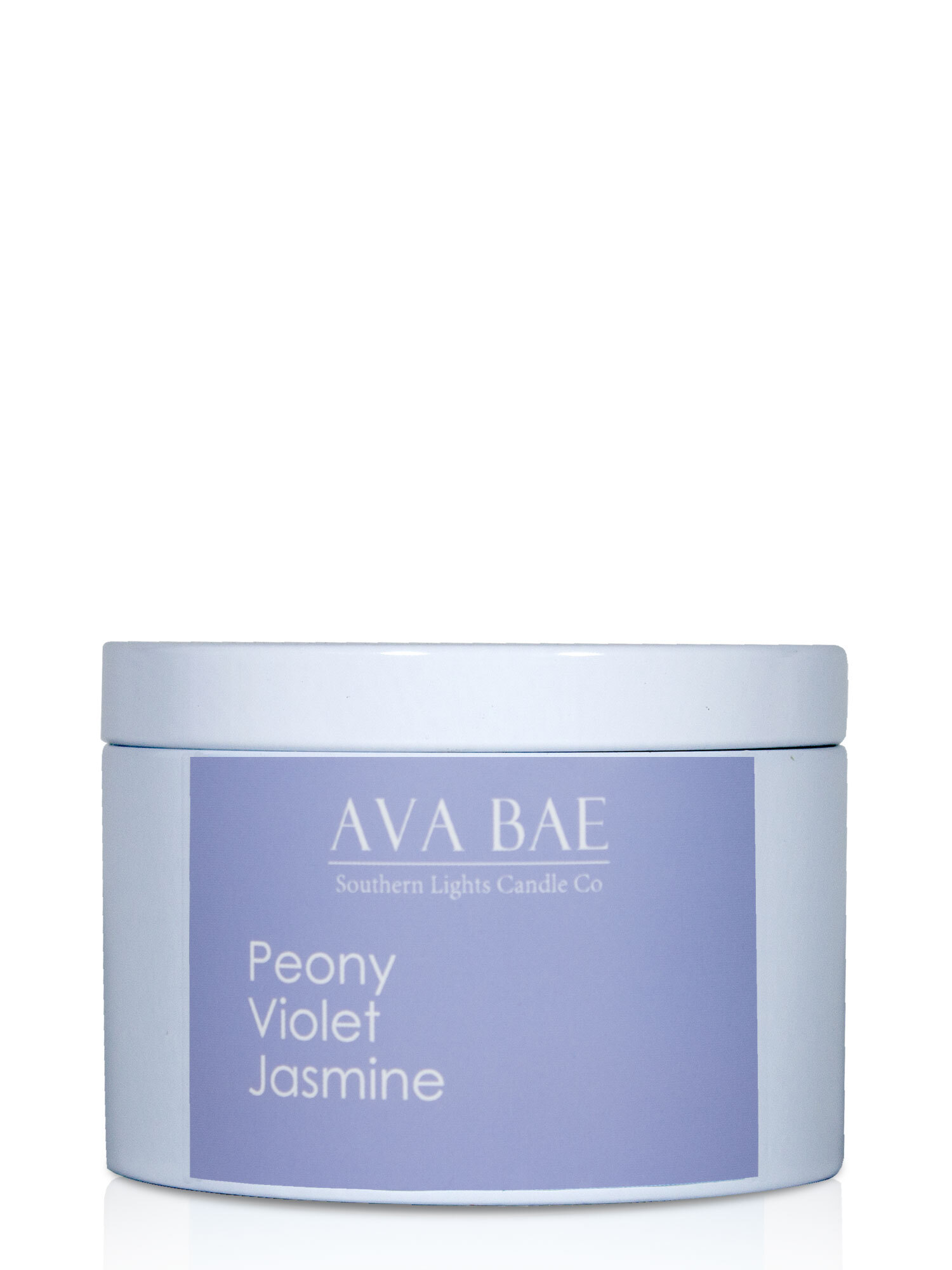Ava Bae Soy Travel Tin 200g - Peony Violet Jasmine