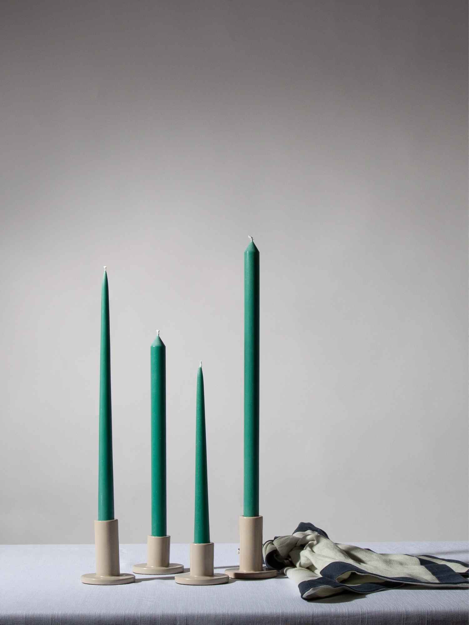 Emerald Green 30cm Dinner Candle, Pack of 4