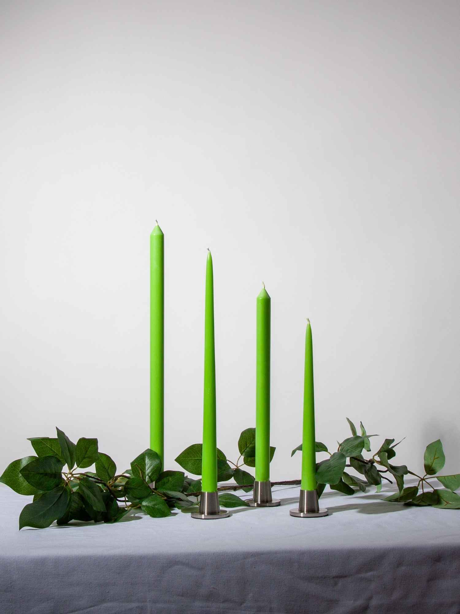 Lime 30cm Dinner Candle, Pack of 4