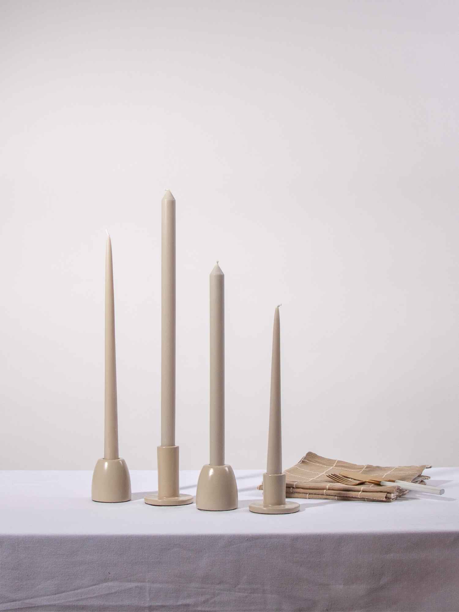 Pale Eucalypt 30cm Dinner Candle, Pack of 4