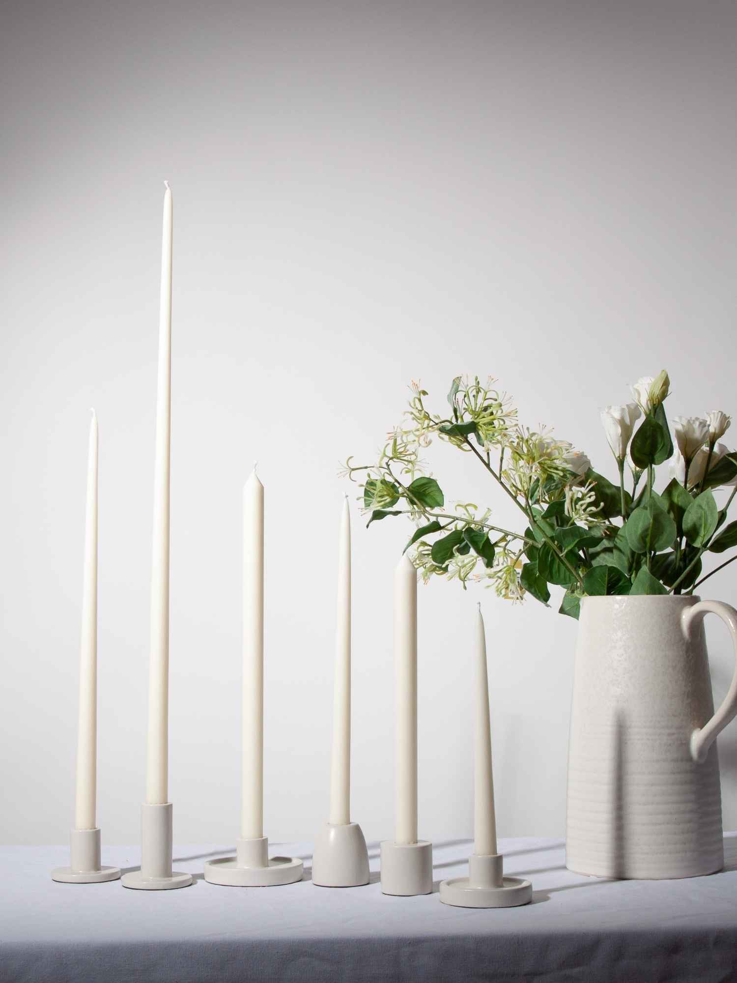 Ivory 40cm Dinner Candle, Pack of 4
