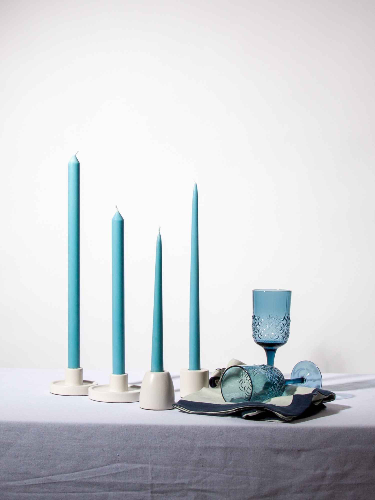 Teal 40cm Dinner Candle, Pack of 4