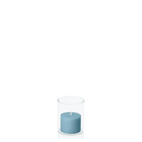 French Blue 5cm x 4cm Pillar in 5.8cm x 7cm Glass