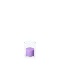 Purple 5cm x 4cm Pillar in 5.8cm x 7cm Glass