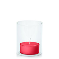Carnival Red Tealight in 5.8cm x 7cm Glass Pack