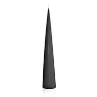 Black 4.7cm x 30cm Moreton Eco Cone Candle, Pack of 6