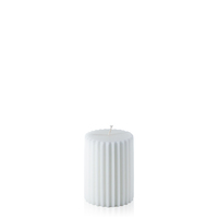 White 7cm x 10cm Moreton Eco Fluted Pillar, Pack of 6