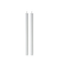 White 30cm Moreton Eco Fluted Dinner Candle, Pack of 2