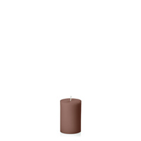Chocolate 5cm x 7.5cm Moreton Eco Slim Pillar, Pack of 6