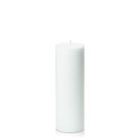 White 7cm x 20cm Moreton Eco Pillar, Pack of 6