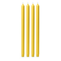 Yellow 40cm Moreton Eco Dinner Candle, Pack of 4