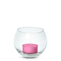Rose Pink Moreton Eco Tealight in Fishbowl Pack