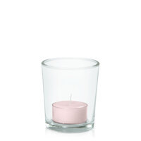Antique Pink Moreton Eco Tealight in Glass Votive Pack