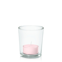 Blush Pink Moreton Eco Tealight in Glass Votive Pack