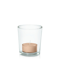 Latte Moreton Eco Tealight in Glass Votive Pack