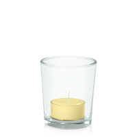 Lemon Moreton Eco Tealight in Glass Votive Pack