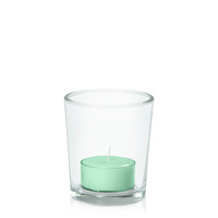 Mint Green Moreton Eco Tealight in Glass Votive Pack