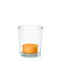 Orange Moreton Eco Tealight in Glass Votive Pack