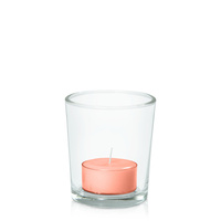 Peach Moreton Eco Tealight in Glass Votive Pack