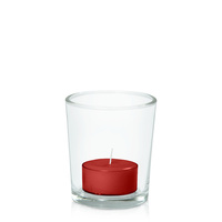 Red Moreton Eco Tealight in Glass Votive Pack