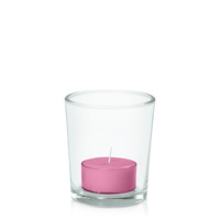 Rose Pink Moreton Eco Tealight in Glass Votive Pack