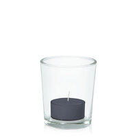 Steel Blue Moreton Eco Tealight in Glass Votive Pack