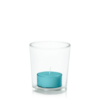 Teal Moreton Eco Tealight in Glass Votive Pack