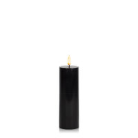 Black 5cm x 15cm Atmosphere LED Pillar, Pack of 6