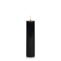Black 5cm x 20cm Atmosphere LED Pillar, Pack of 1