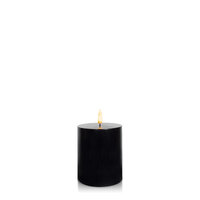 Black 8cm x 10cm Atmosphere LED Pillar, Pack of 6