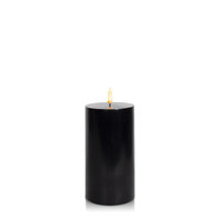 Black 8cm x 15cm Atmosphere LED Pillar, Pack of 6