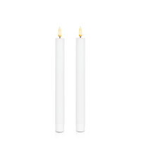 White 24.5cm Atmosphere LED Dinner Candle, Pack of 2
