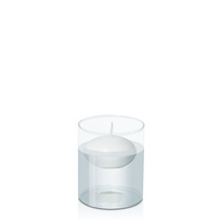 8cm Floating Candle in 10cm x 12cm Glass