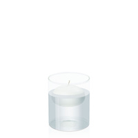 7.5cm Floating Candle in 10cm x 12cm Glass