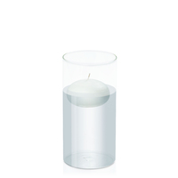 7.5cm Floating Candle in 10cm x 20cm Glass
