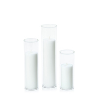 5cm Moreton Eco Pillar in 5.8cm Glass Set - Lg