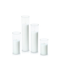 5cm Moreton Eco Pillar in 5.8cm Glass Set - Med