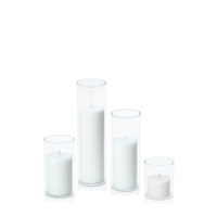 5cm Moreton Eco Pillar in 5.8cm Glass Set - Sm