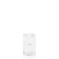 Clear 4cm x 8cm Glass Cube Taper Holder